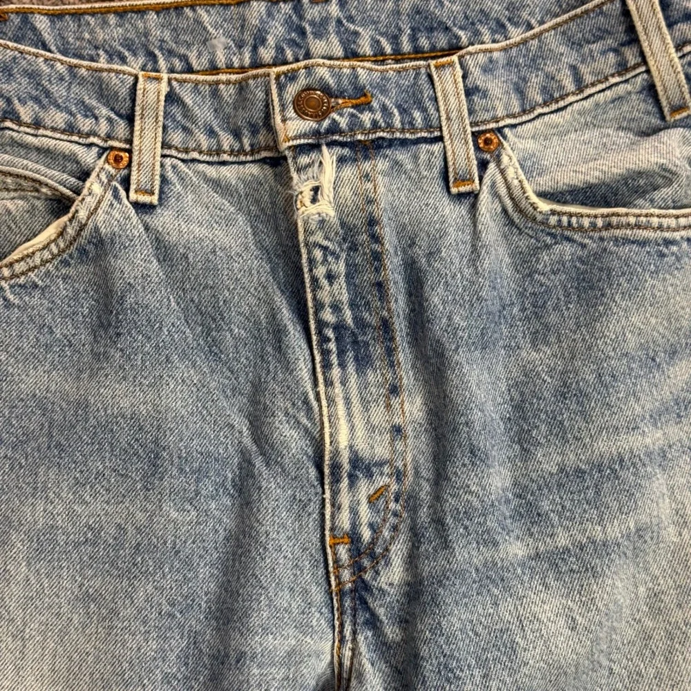 90s Levis 505 Orange Tab Vintage Jeans Mens 34x36 Light Wash Straight Leg Denim